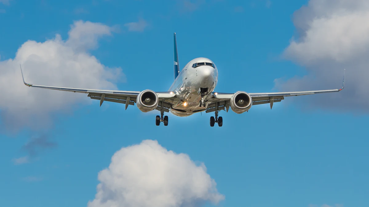 Passenger airplane flying in a clear blue sky